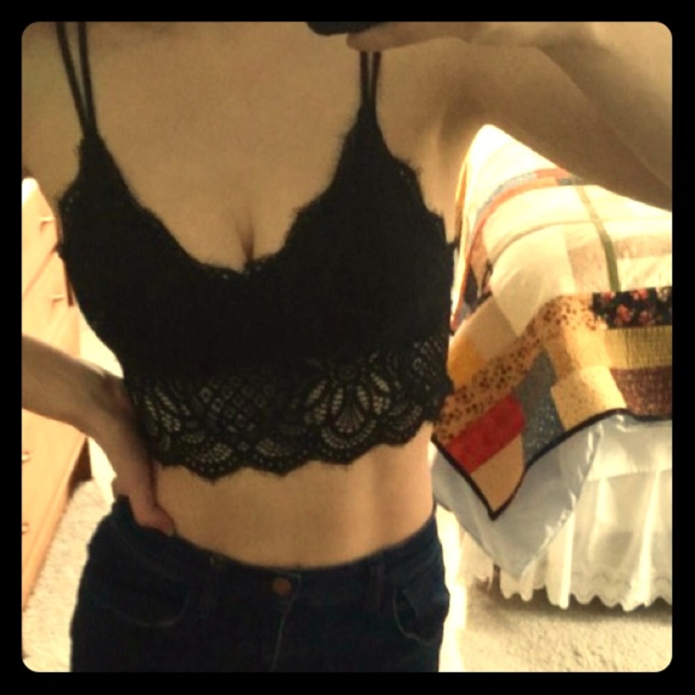 Black Lace Crop Top/Bralette